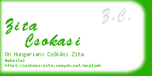 zita csokasi business card